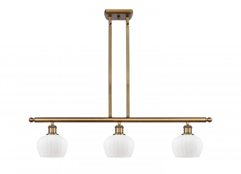 Fenton - 3 Light - 36 inch - Brushed Brass - Stem hung - Island Light