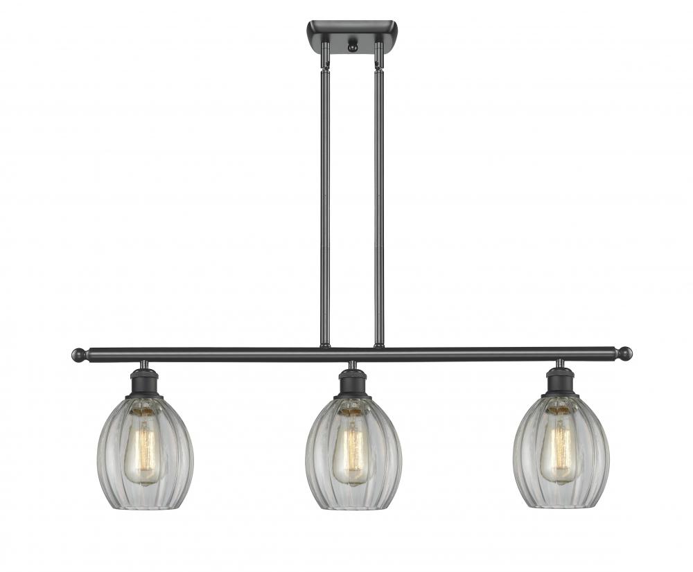 Eaton - 3 Light - 36 inch - Matte Black - Stem hung - Island Light