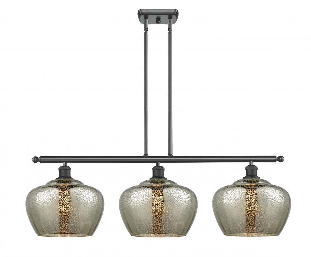 Fenton - 3 Light - 38 inch - Matte Black - Stem hung - Island Light