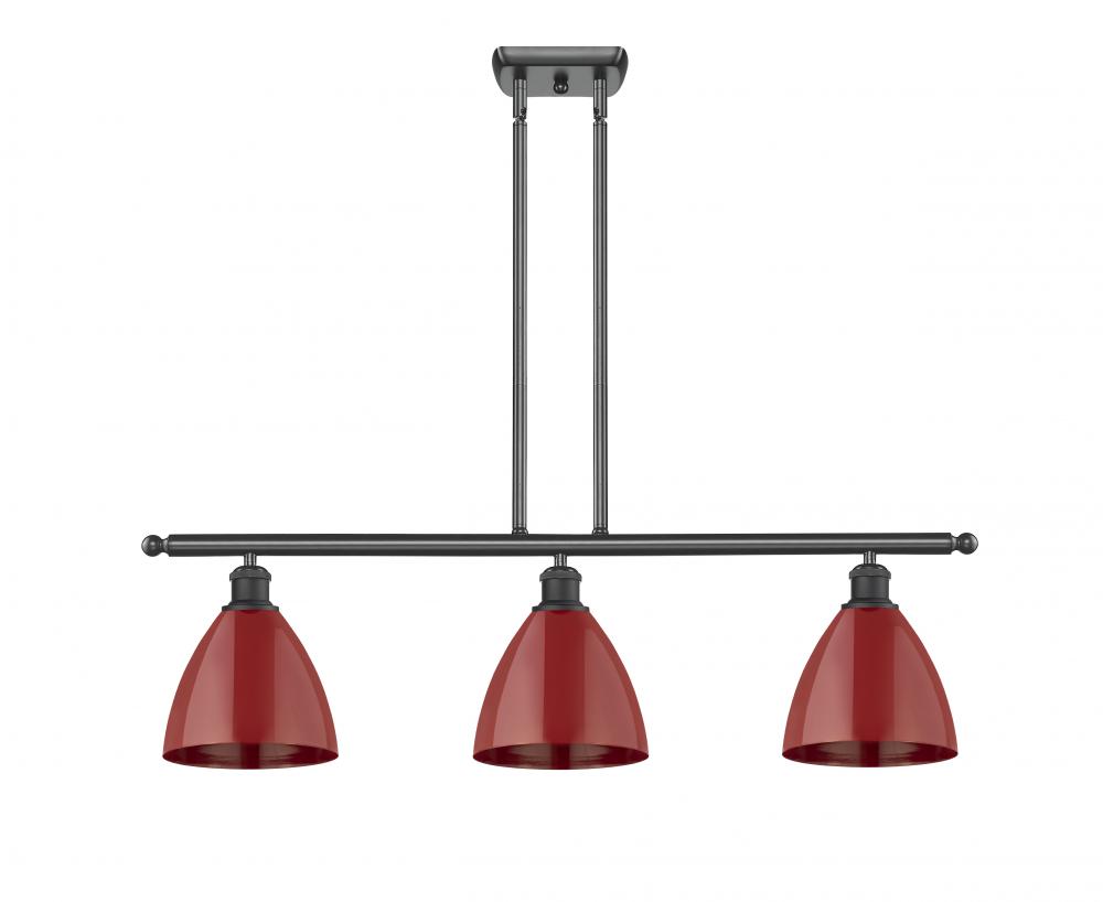 Plymouth - 3 Light - 36 inch - Matte Black - Stem hung - Island Light