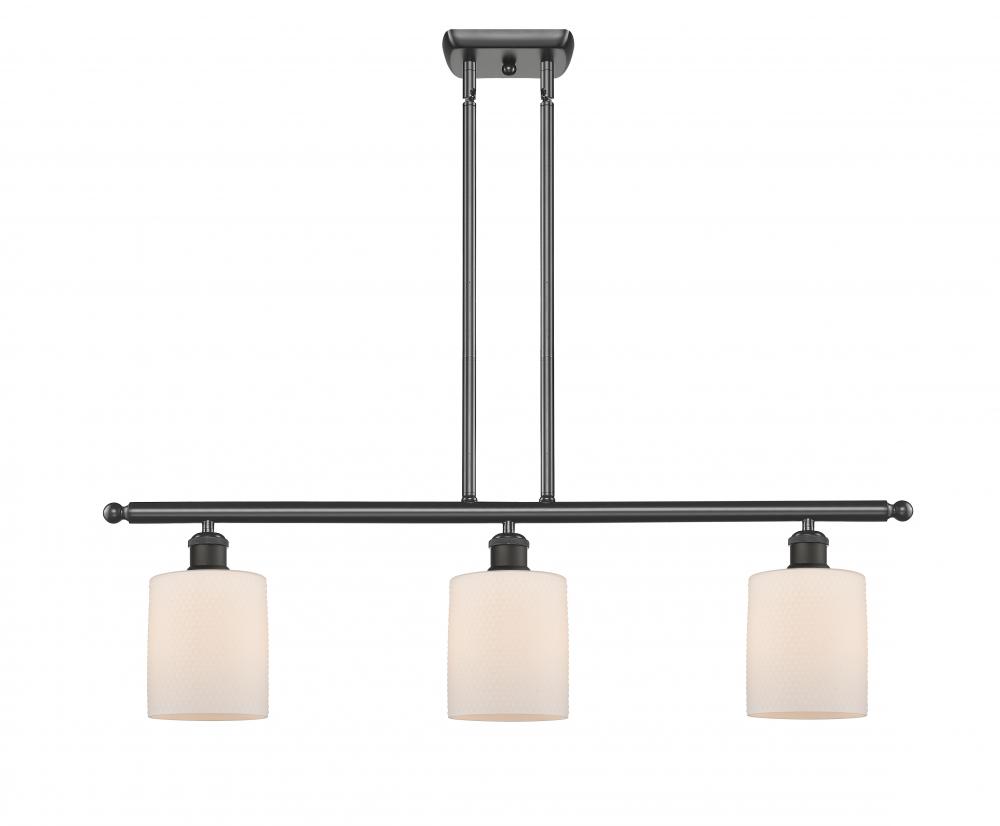 Cobbleskill - 3 Light - 36 inch - Oil Rubbed Bronze - Stem hung - Island Light