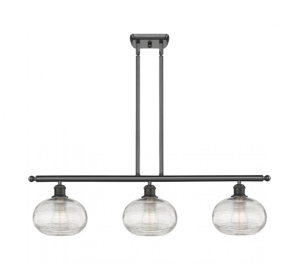 Ithaca - 3 Light - 36 inch - Oil Rubbed Bronze - Stem hung - Island Light