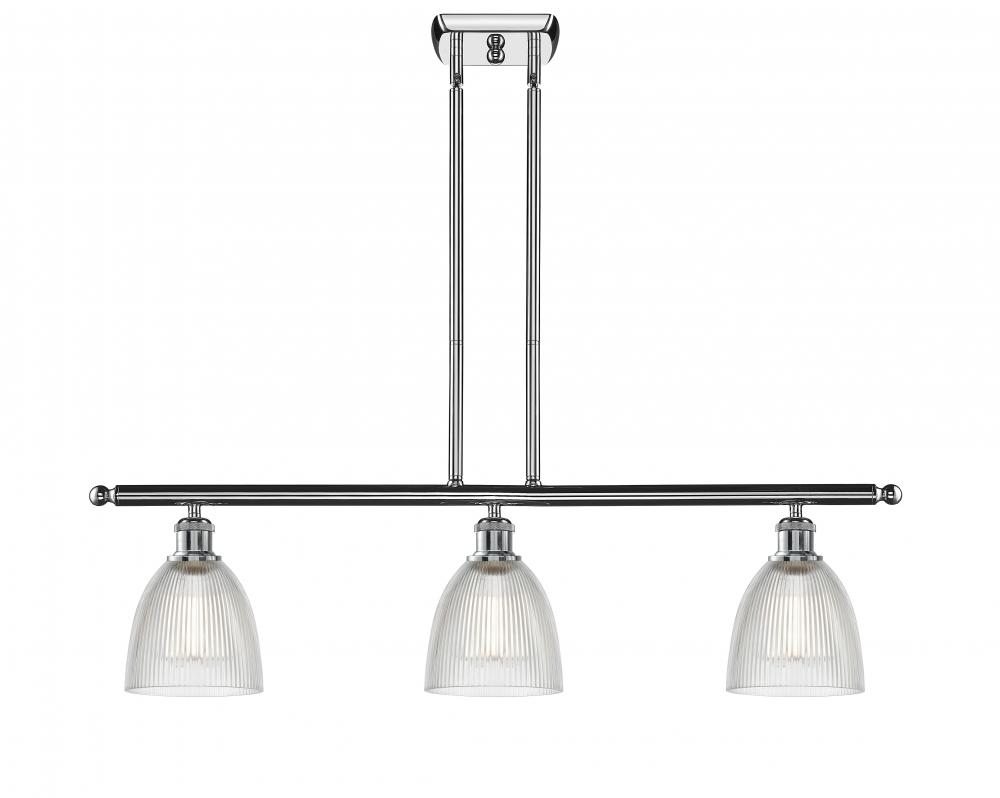 Castile - 3 Light - 36 inch - Polished Chrome - Stem hung - Island Light