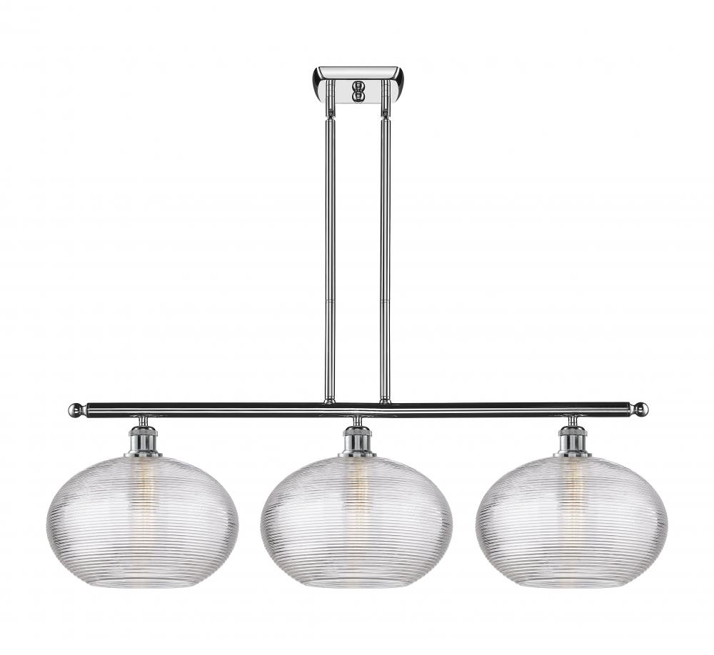 Ithaca - 3 Light - 39 inch - Polished Chrome - Stem hung - Island Light