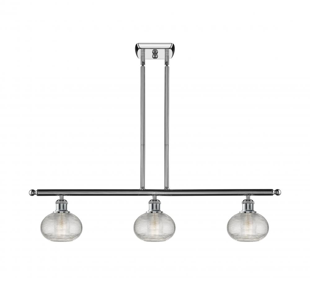 Ithaca - 3 Light - 36 inch - Polished Chrome - Stem hung - Island Light