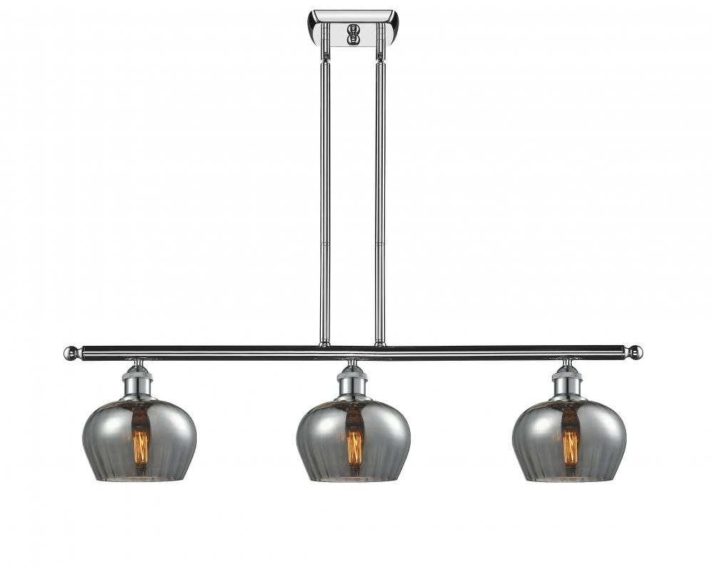 Fenton - 3 Light - 36 inch - Polished Chrome - Stem hung - Island Light