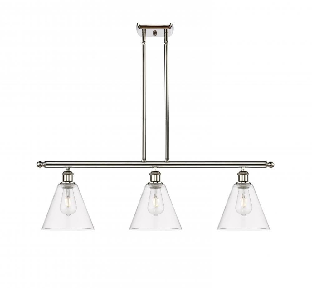 Berkshire - 3 Light - 36 inch - Polished Nickel - Stem hung - Island Light