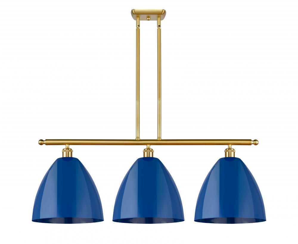 Plymouth - 3 Light - 39 inch - Satin Gold - Stem hung - Island Light