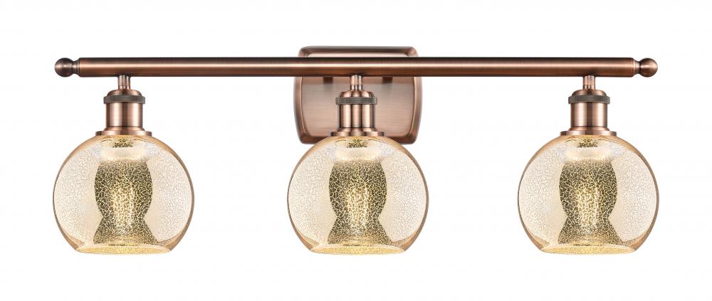 Athens - 3 Light - 26 inch - Antique Copper - Bath Vanity Light