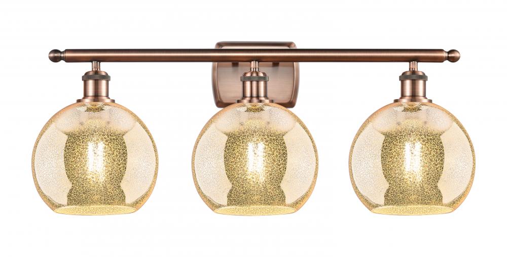 Athens - 3 Light - 28 inch - Antique Copper - Bath Vanity Light