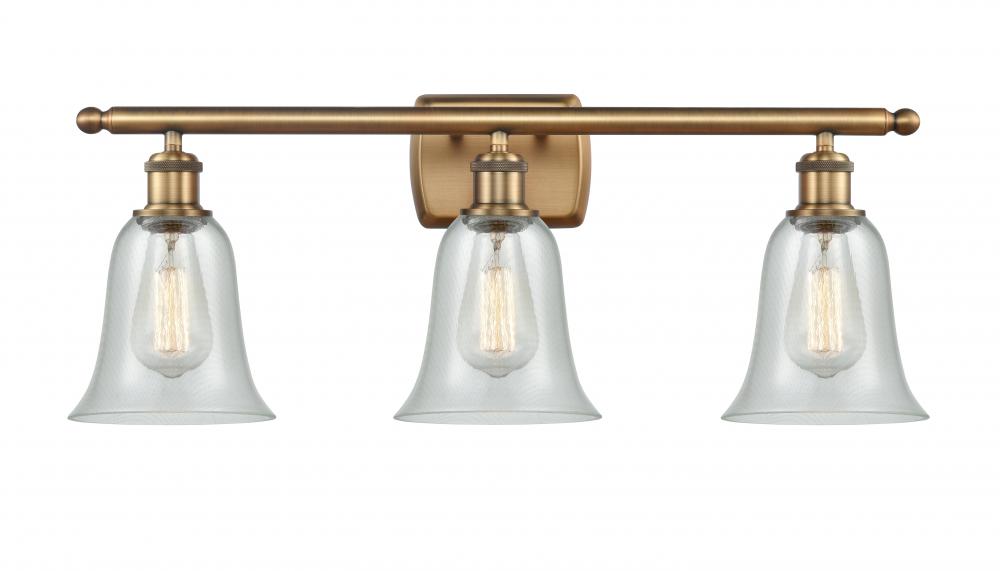 Hanover - 3 Light - 26 inch - Brushed Brass - Bath Vanity Light
