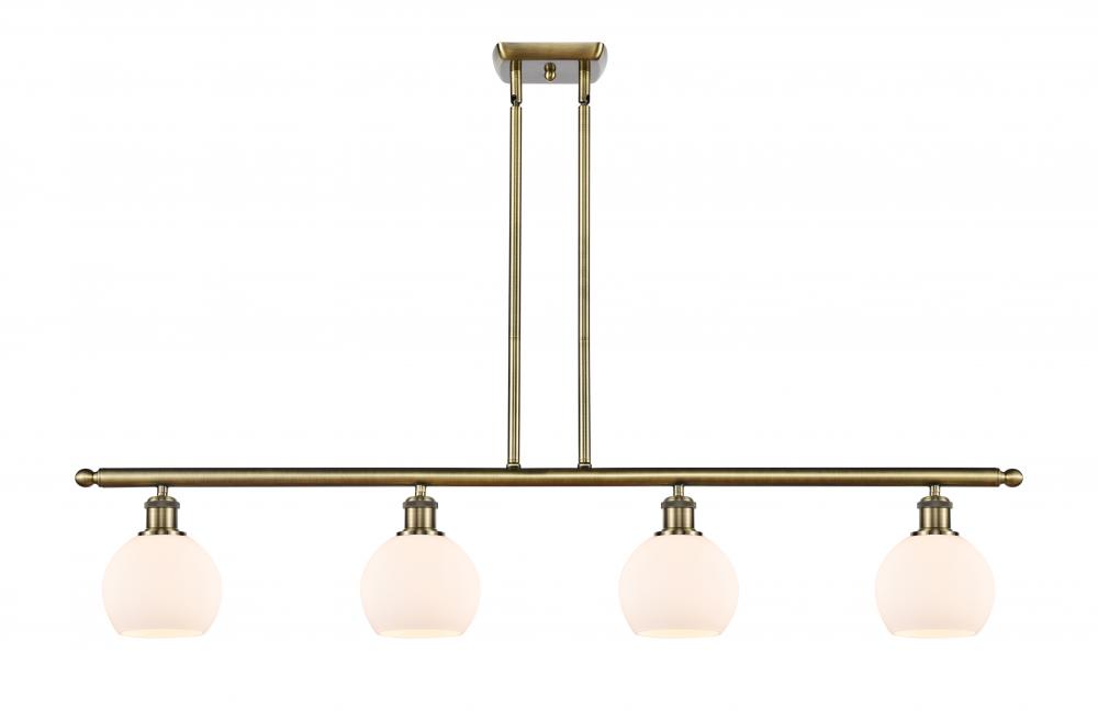 Athens - 4 Light - 48 inch - Antique Brass - Stem hung - Island Light