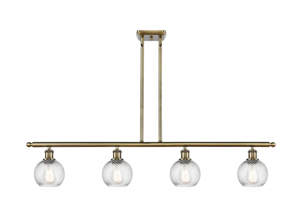 Small Twisted Swirl 4 Light Island Light part of the Ballston Collection