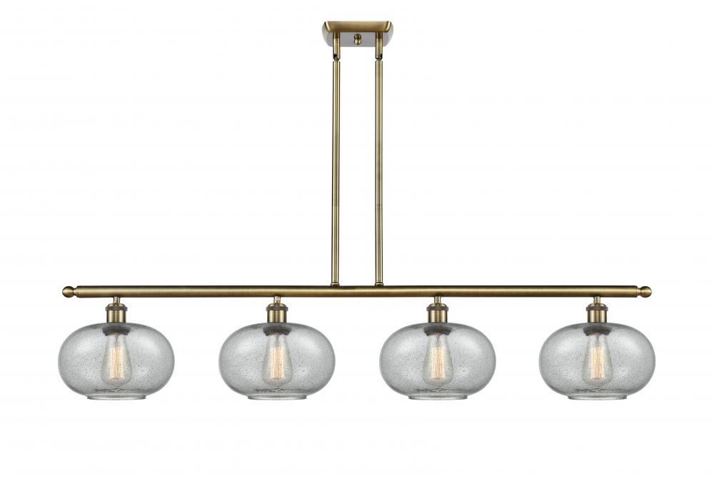 Gorham - 4 Light - 48 inch - Antique Brass - Stem hung - Island Light