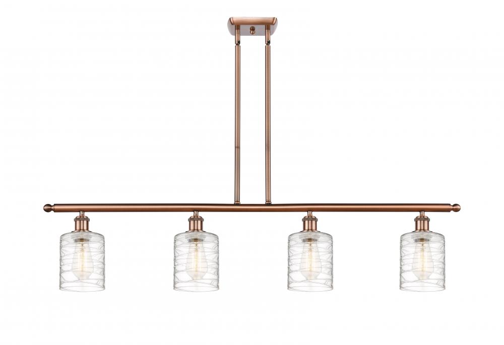 Cobbleskill - 4 Light - 48 inch - Antique Copper - Stem hung - Island Light
