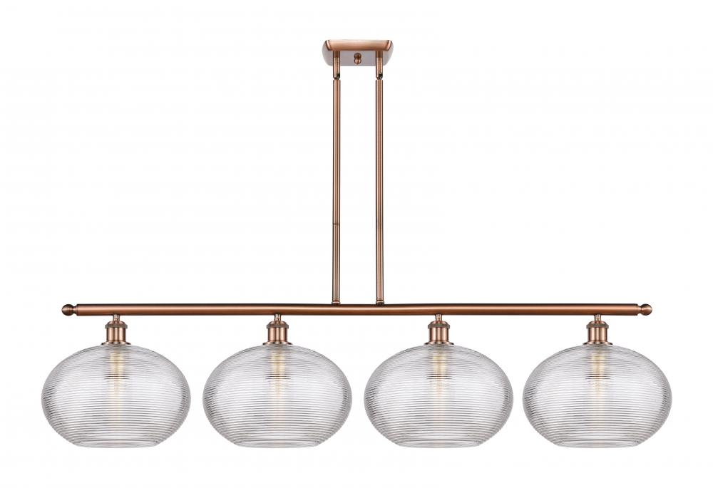 Ithaca - 4 Light - 50 inch - Antique Copper - Stem hung - Island Light