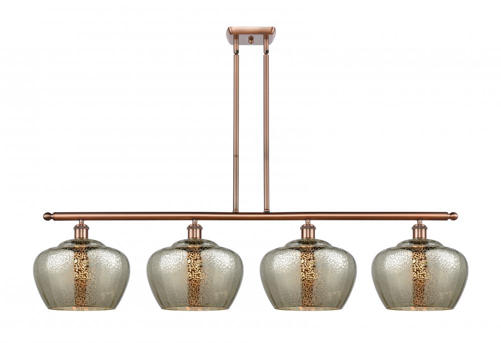 Fenton - 4 Light - 49 inch - Antique Copper - Stem hung - Island Light