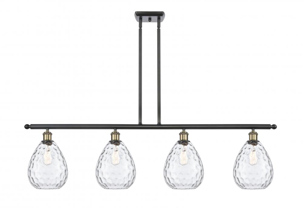 Waverly - 4 Light - 48 inch - Black Antique Brass - Stem hung - Island Light