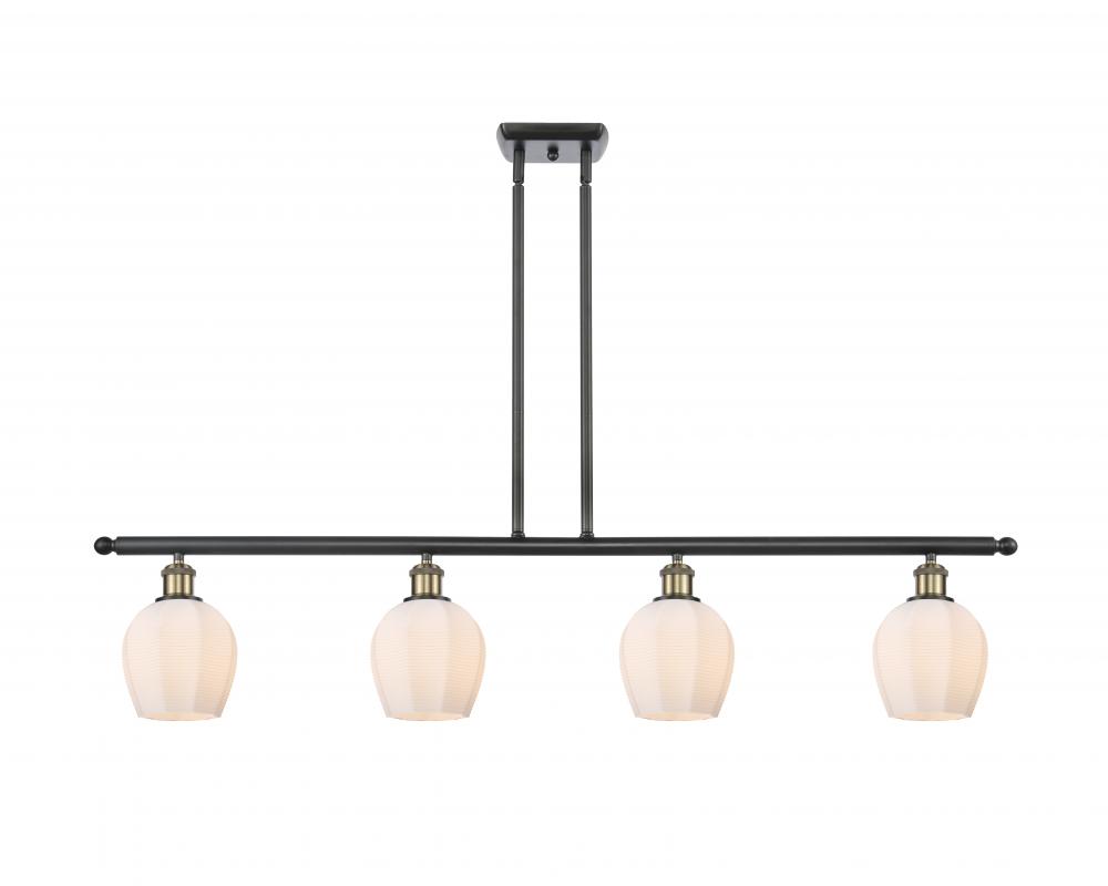 Norfolk - 4 Light - 48 inch - Black Antique Brass - Stem hung - Island Light