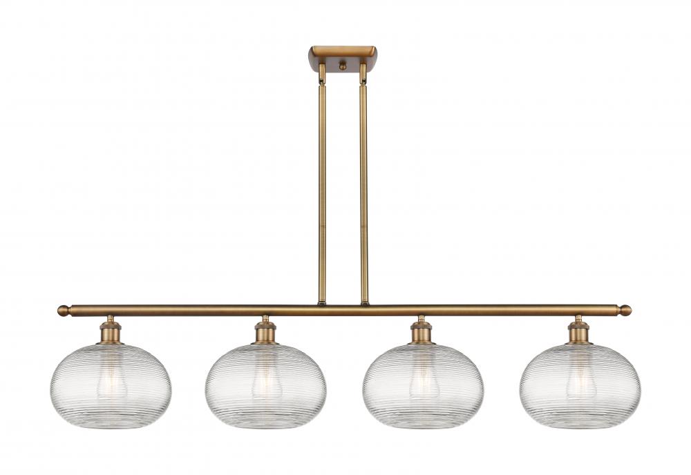 Ithaca - 4 Light - 48 inch - Brushed Brass - Stem hung - Island Light