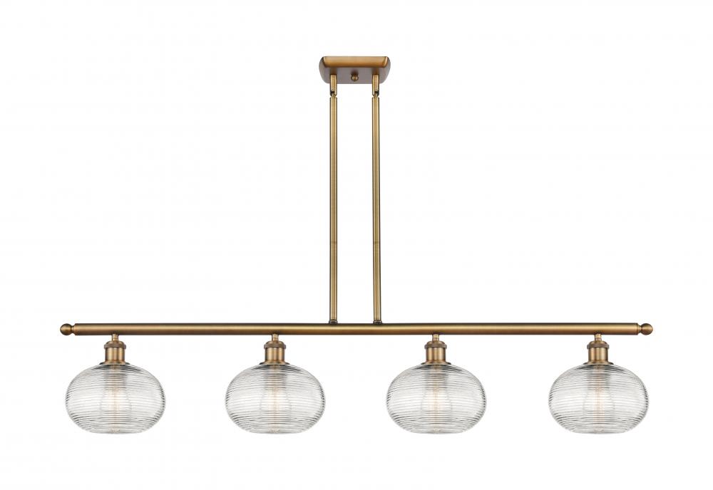 Ithaca - 4 Light - 48 inch - Brushed Brass - Stem hung - Island Light
