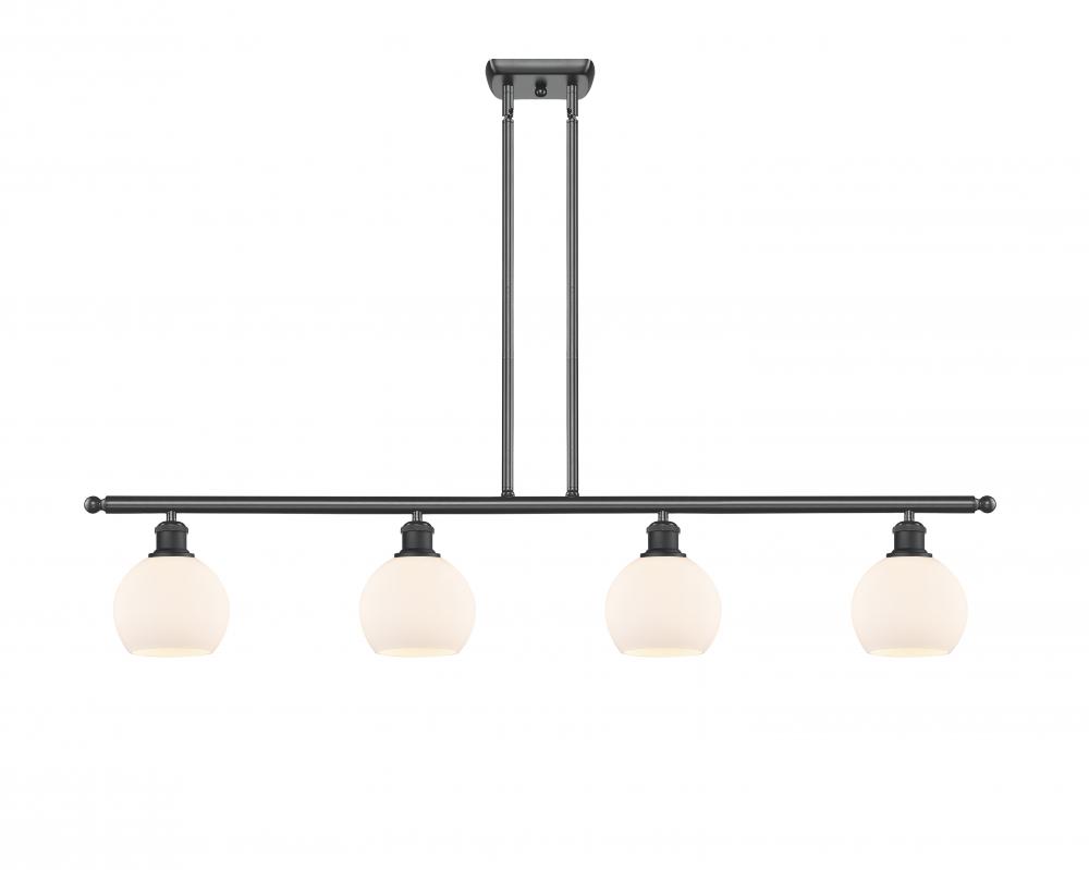 Athens - 4 Light - 48 inch - Matte Black - Stem hung - Island Light