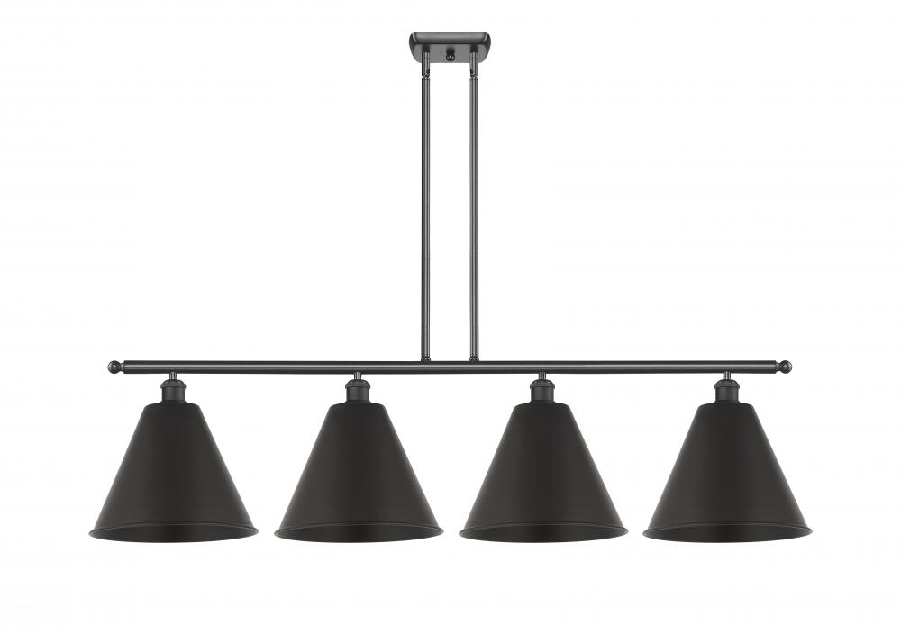 Berkshire - 4 Light - 50 inch - Matte Black - Stem hung - Island Light