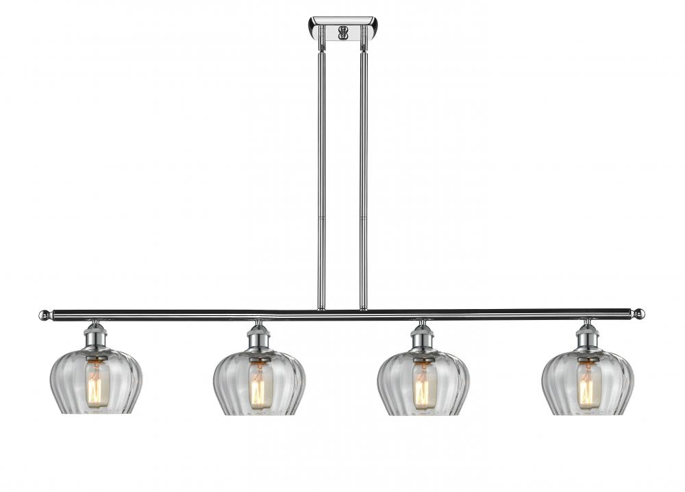 Fenton - 4 Light - 48 inch - Polished Chrome - Stem hung - Island Light