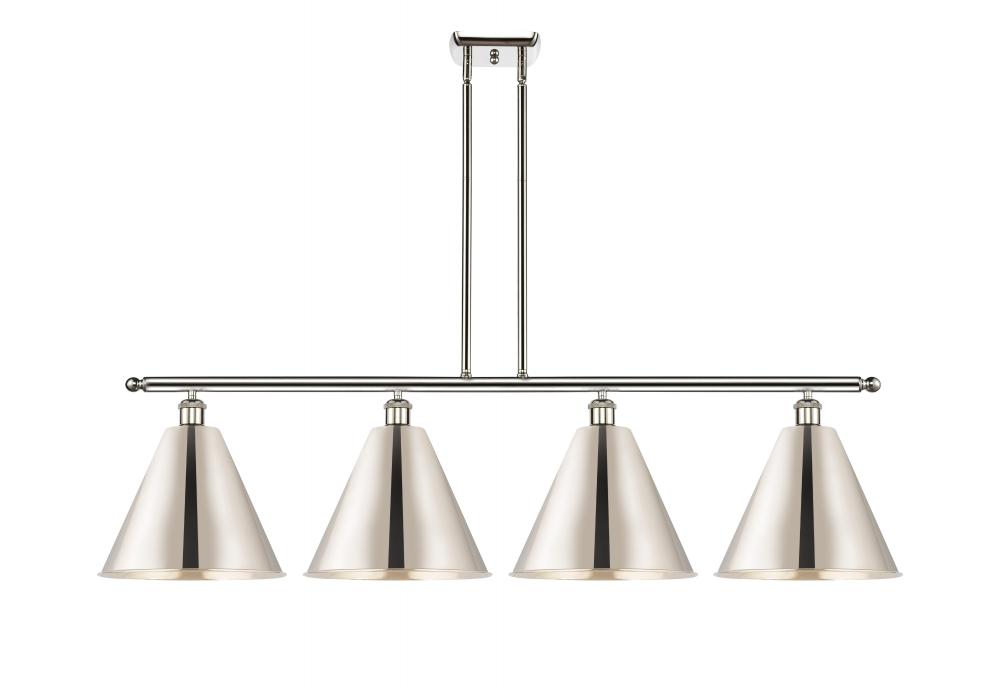 Berkshire - 4 Light - 50 inch - Polished Nickel - Stem hung - Island Light