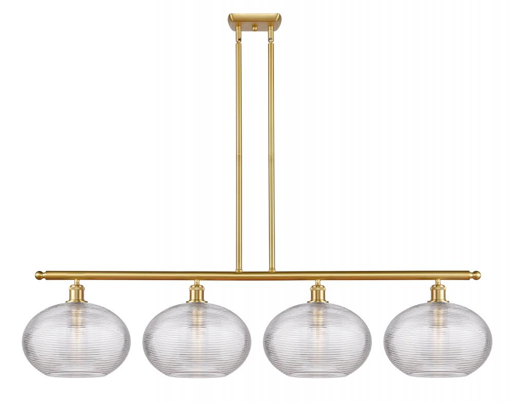 Ithaca - 4 Light - 50 inch - Satin Gold - Stem hung - Island Light