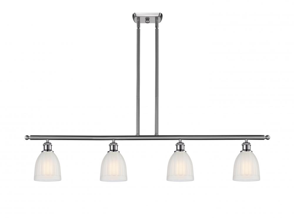 Brookfield - 4 Light - 48 inch - Brushed Satin Nickel - Stem hung - Island Light