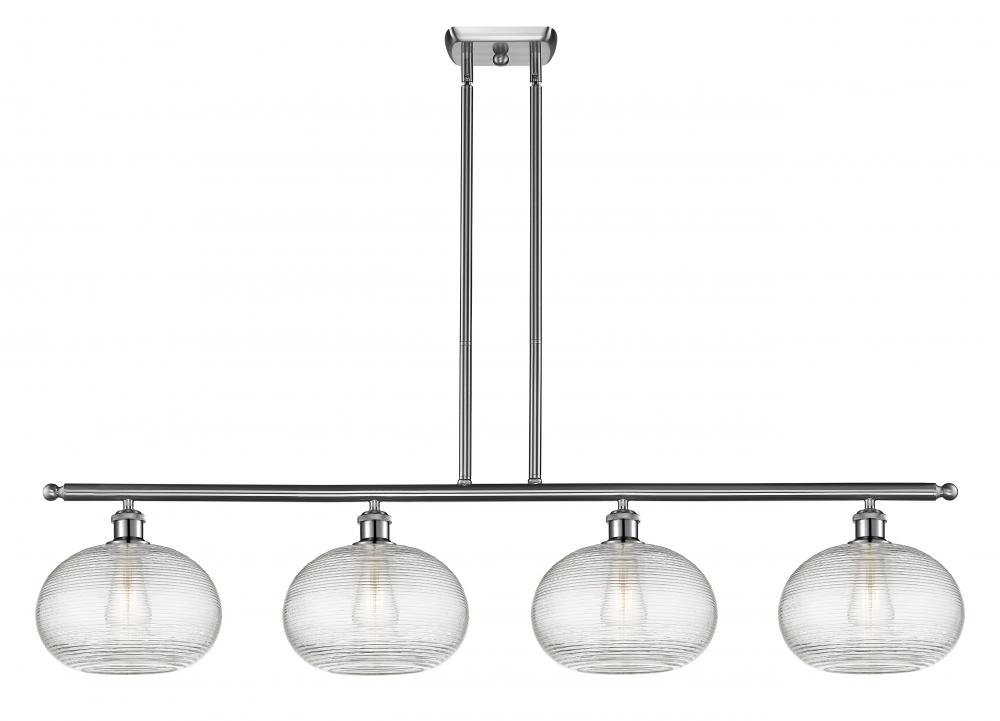 Ithaca - 4 Light - 48 inch - Brushed Satin Nickel - Stem hung - Island Light