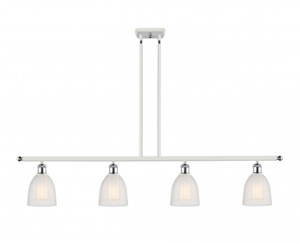 Brookfield - 4 Light - 48 inch - White Polished Chrome - Stem hung - Island Light