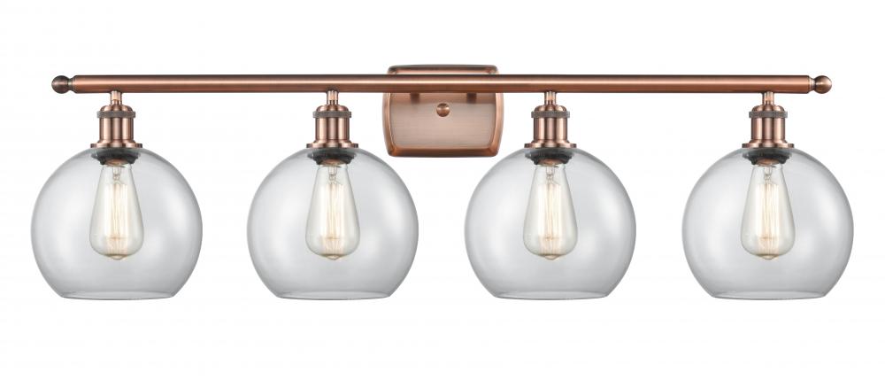 Athens - 4 Light - 38 inch - Antique Copper - Bath Vanity Light