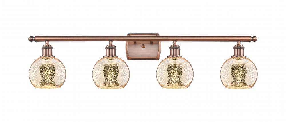 Athens - 4 Light - 36 inch - Antique Copper - Bath Vanity Light