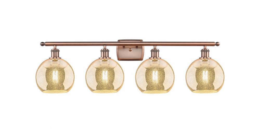 Athens - 4 Light - 38 inch - Antique Copper - Bath Vanity Light