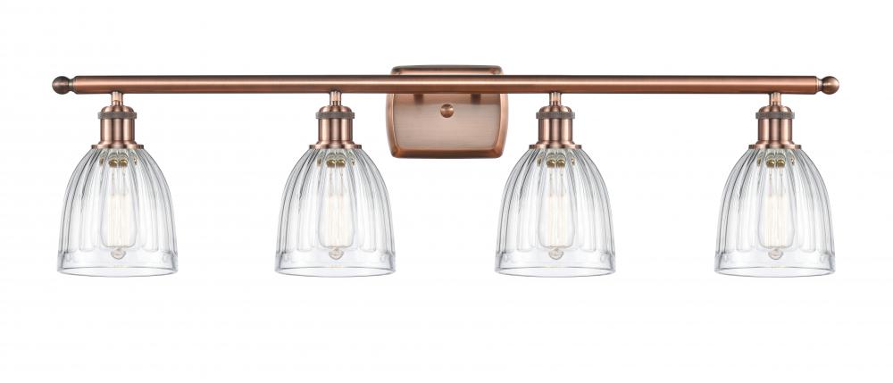 Brookfield - 4 Light - 36 inch - Antique Copper - Bath Vanity Light