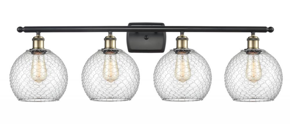 Farmhouse Chicken Wire 4 Light Bath Vanity Light