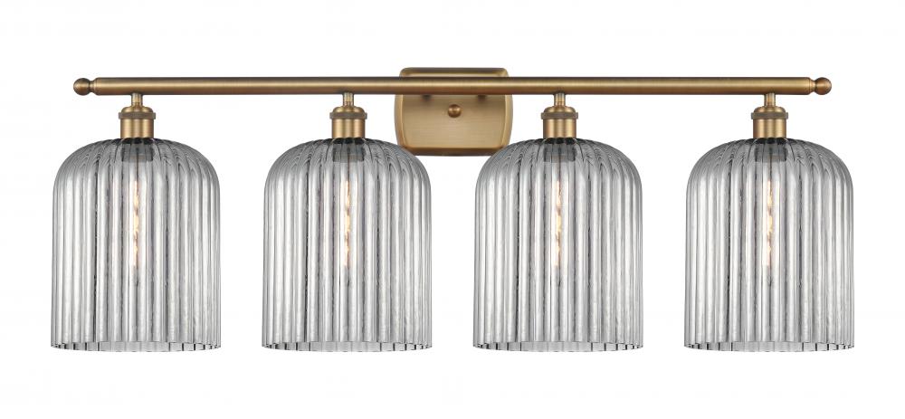 Bridal Veil - 4 Light - 35 inch - Brushed Brass - Bath Vanity Light