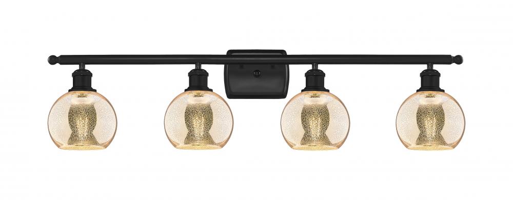 Athens - 4 Light - 36 inch - Matte Black - Bath Vanity Light