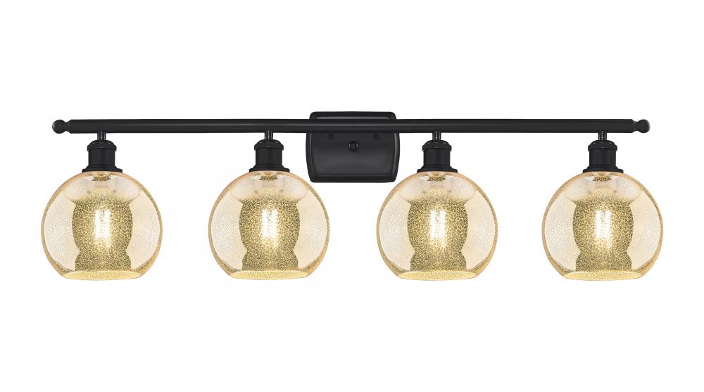 Athens - 4 Light - 38 inch - Matte Black - Bath Vanity Light