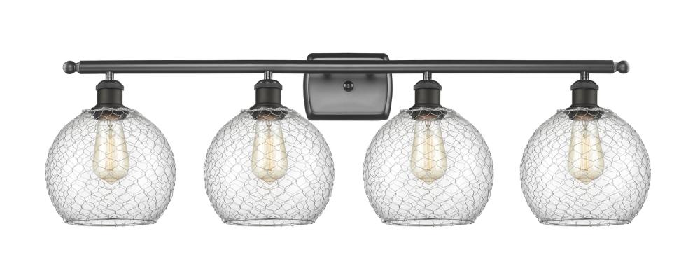 Farmhouse Chicken Wire 4 Light Bath Vanity Light