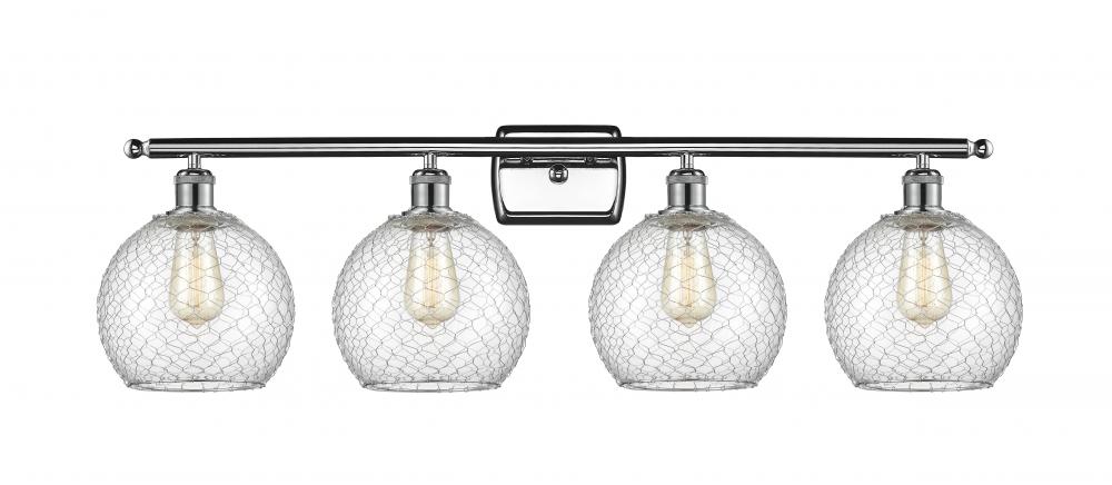 Farmhouse Chicken Wire 4 Light Bath Vanity Light