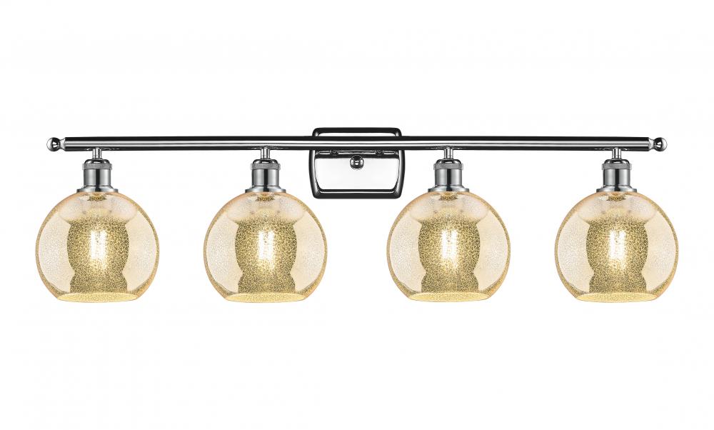 Athens - 4 Light - 38 inch - Polished Chrome - Bath Vanity Light