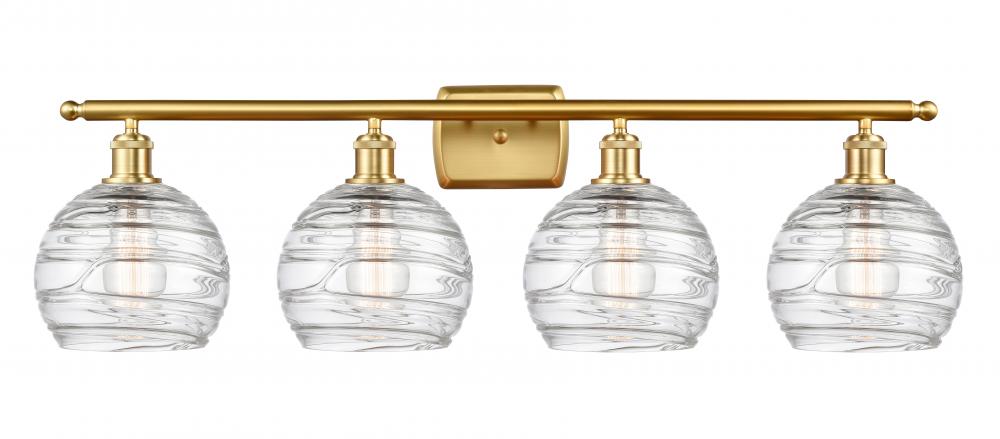 Athens Deco Swirl - 4 Light - 38 inch - Satin Gold - Bath Vanity Light