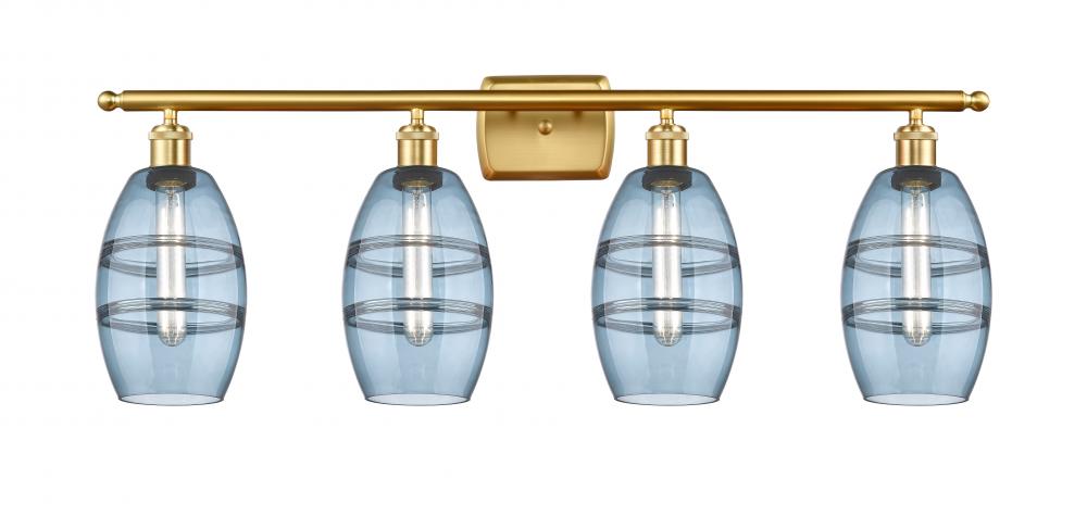 Vaz - 4 Light - 36 inch - Satin Gold - Bath Vanity Light