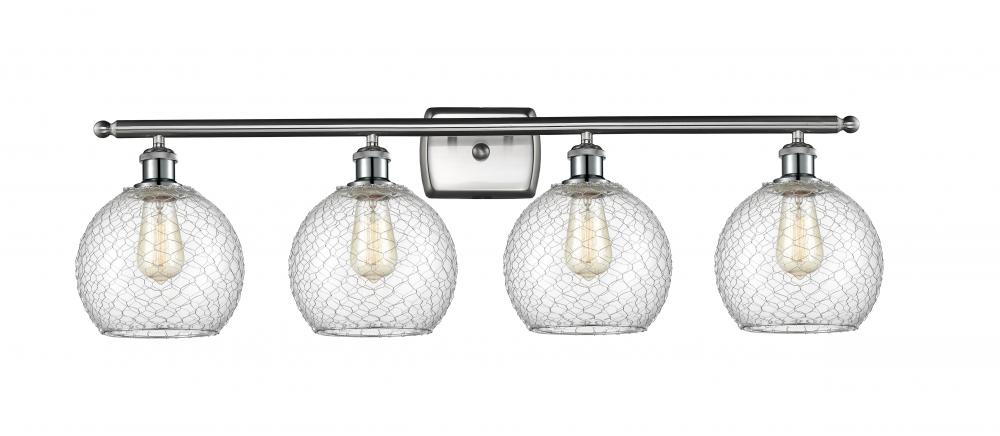 Farmhouse Chicken Wire 4 Light Bath Vanity Light