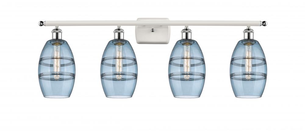 Vaz - 4 Light - 36 inch - White Polished Chrome - Bath Vanity Light