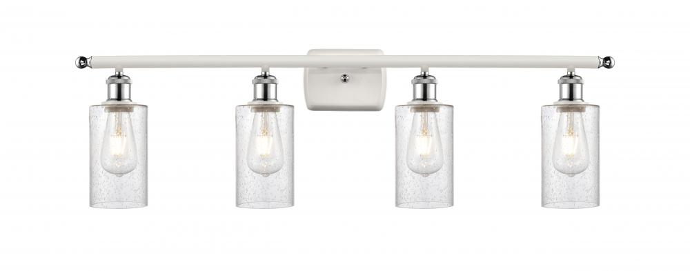 Clymer - 4 Light - 34 inch - White Polished Chrome - Bath Vanity Light