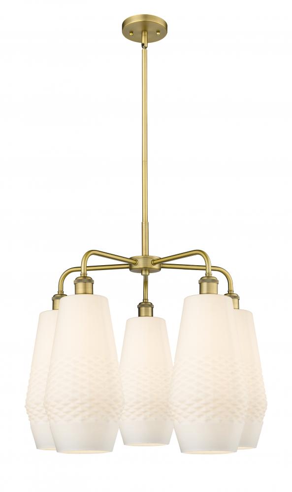 Windham - 5 Light - 25 inch - Brushed Brass - Chandelier